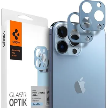 Spigen tR Optik 2 Pack tvrzené sklo na fotoaparát iPhone 13 Pro/13 Pro Max modré