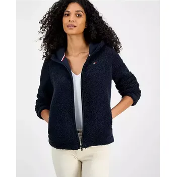 Dámská mikina Tommy Hilfiger dámská mikina, Sherpa Zip-Front modrá L