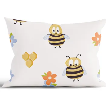 Povlak na polštářek Bavlněný povlak na polštář Renforcé 50 × 70 cm - Čmelák od medu