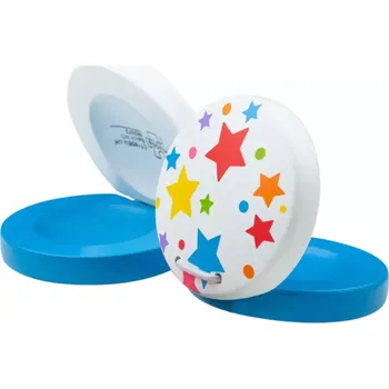 Hudební nástroj pro děti Bigjigs Toys Kastaněty hvězdičky 1 ks modrá