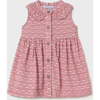 Dětská móda Dětské bavlněné šaty Mayoral 1921.4E.Baby.PPYA růžová 30X, vel. 74