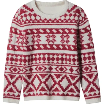 Dívčí svetr lupilu® Dívčí vánoční pletený svetr (bílá, 98/104)