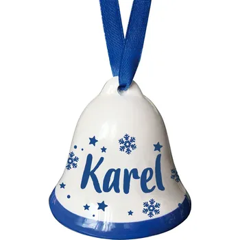 Bytová dekorace Nekupto Vánoční zvonek se jménem - Karel