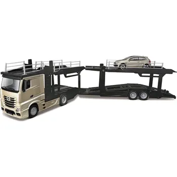 autíčko Bburago Mercedes-Benz Actros s VW Polo GTI Mark 5