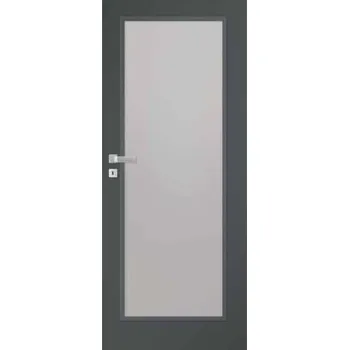 Interiérové dveře Pol-Skone interiérové dveře HAPTIC 03SDCZ s prosklenou výplní 80L, grafite