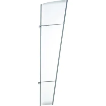 Stříška nad vchodové dveře Scobax Boční stěna Savespot L 167 x 62 cm, stříbrná/bílá | cena za ks
