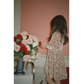 Dámské šaty Dívčí šaty Konges Sløjd CARLITO DRESS GRS béžová barva, mini, KS104243 KS104243.PreSpring 80X, vel. 92