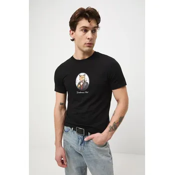 Tričko Medicine pánské, černá barva, s potiskem RW25-TSMA35 99X, vel. XXL