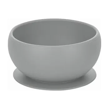 Detská silikónová miska s prísavkou FreeON - sivá