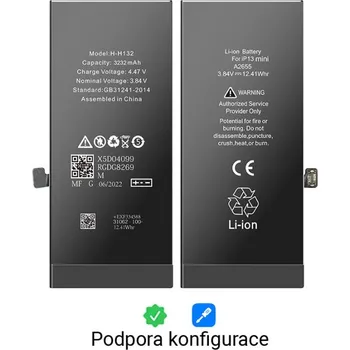Baterie pro mobilní telefon Baterie iPhone 13 mini 2406mAh s podporou konfigurace - bulk BT0170