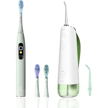 Elektrický zubní kartáček OCLEAN Sada zelená sonický kartáček X Ultra a ústní sprcha W10, Určeno pro: Muže, Ženy