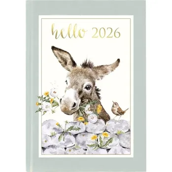 Diář Wrendale Designs Týdenní diář 2026 Wrendale Designs, A6 - Oslík