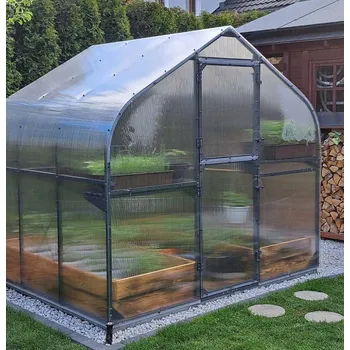 Skleník Scobax Drop Alu 2,5 x 4 m polykarbonát 4 mm antracit BDX00391 | cena za ks