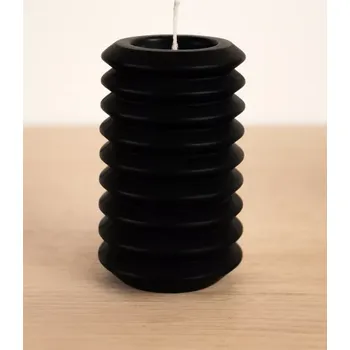 Svíčka Černá svíčka Layered, výška 10 cm - PT LIVING