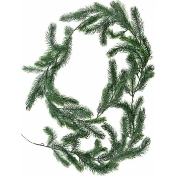 Vánoční dekorace Homestyling Vánoční dekorace girlanda borovice 180 cm matná zelená