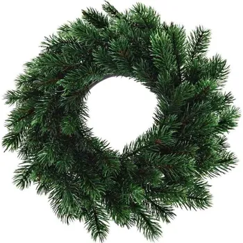 Vánoční dekorace Homestyling Vánoční věnec na dveře či stůl 35 cm zelená