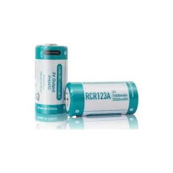 Článková baterie Keeppower - Dobíjecí baterie USB-C RCR123A 3V 1000 mAh Li-Ion