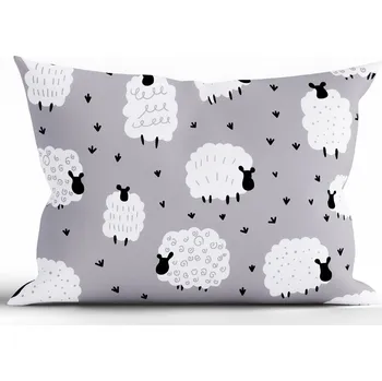 Povlak na dekorativní polštářek Bavlněný povlak na polštář Renforcé 50 × 70 cm - Ovečky