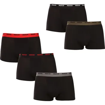 Boxerky 5PACK pánské boxerky HUGO černé (50532619 003) M Možnost vrácení zboží ZDARMA do 120 dnů!