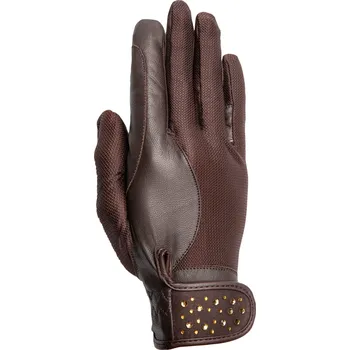 Jezdecké rukavice RSL Rukavice jezdecké Tokio RSL, dámské, brown/gold coloured XS