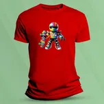 Dětské bavlněné tričko Barevný závodník Roblox Červená velikost M