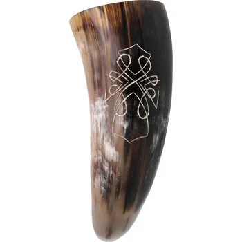 Karnevalový kostým Lord of Battles Roh na pití s rytinou Keltského kříže, 400-500 ml