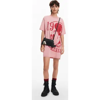 Dámské oblečení šaty Desigual 19-Mickey rosa vento velikost S