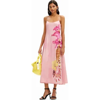 Dámské šaty šaty Desigual Shell Orchid rosa palido velikost S