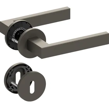 Dveřní kování Qolibri dveřní kování SU 1040 R na tenké rozetě (titan satén) Provedení: Klika / klika bez rozet