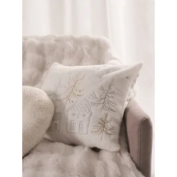 Povlak na dekorativní polštářek Sinsay - Povlak na polštář s vánočním motivem - bílá - 927FS-00X - 927FS-00X-ONE