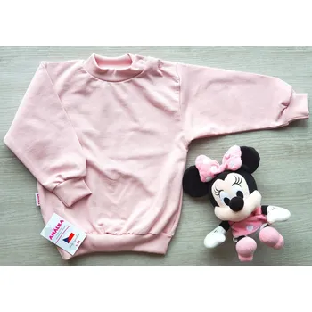 AMÁLKA Elastická mikina teplákovina, pudrově růžová Velikost: 92