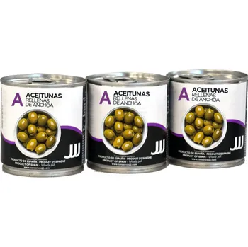 oliva Conservas JJJ Olivy plněné ančovičkou 125ml