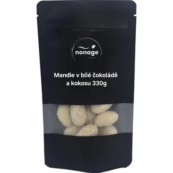 NONAGE Mandle v bílé čokoládě obalené kokosem 330&nbsp;g