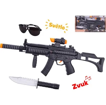 Dětská zbraň Samopal 44cm na baterie se světlem a zvukem