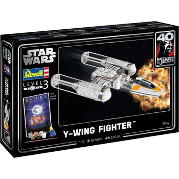Plastikový model Revell SW Y-wing Fighter (1:72) (Giftset)