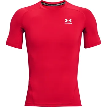 Pánské funkční triko Under Armour HG Armour Comp SS Velikost: S / Barva: červená