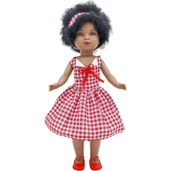 Panenka Panenka mulatka Simona v kostičkovaných šatech od firmy Folk Artesanía (40 cm )