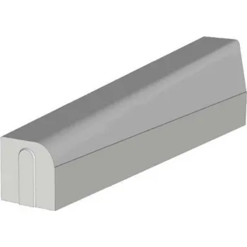 Zahradní obrubník Silniční obrubník CS-BETON H 15/25 náběhový pravý 100x15 cm šedý