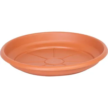 Podmiska Podložka pod květináč ICS ERICA kulatá, barva terakota, plast, 18 cm