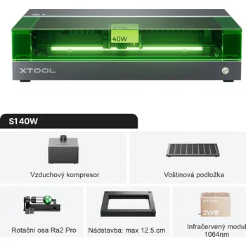 Gravírování xTool S1 - 40W Chytrá diodová gravírka DELUXE sada + 1064nm IR modul