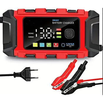 Nabíječka autobaterie Nabíječka 12V pro LiFePo4 baterie Evercon RED 6A