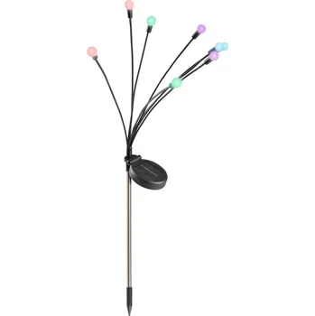 Venkovní osvětlení LED RGB Solární svítidlo FIORINI 8xLED/1,2V 600 mAh IP44 černá