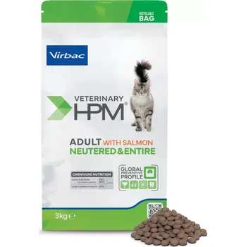 Krmivo pro kočku Virbac Veterinary HPM Adult With Salmon Neutered & Entire Cat - 3 KG