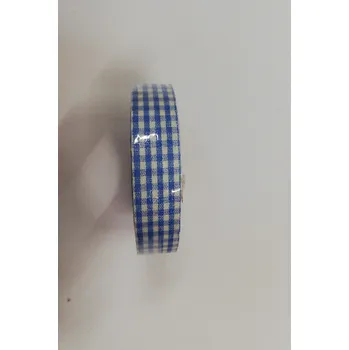 Lepicí páska Samolepící textilní páska 15mm x 5m - modrá károvaná