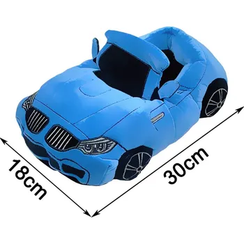 Pánské pantofle OEM Plyšové papuče ve tvaru auta BARVA / MODEL: AUTO - MODRÉ