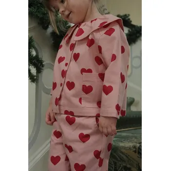 Dětská riflová bunda Konges Sløjd MAGOT COLLAR JACKET GOTS KS104356.PreSpring růžová 30X, vel. 104