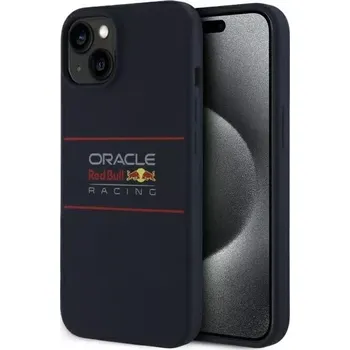 Pouzdro na mobilní telefon Pouzdro RED BULL pro IPHONE 15 kompatibilní pro MagSafe RBHMP15S24SIHSRV (Silicon Horizontal Centered Logo) námořnictvo
