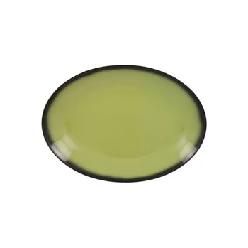 Talíř RAK Talíř oválný 36 × 27 cm, zelená | RAK-LENNOP36LG