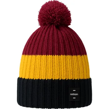 Čepice Outhorn Zimní čepice s bambulí HOZ19-CAM613 BLACK_YELLOW one size