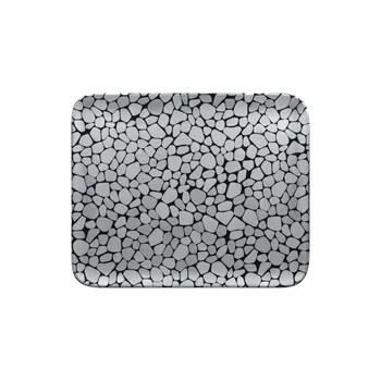 Talíř RAK Cobbles talíř obdélníkový 33 × 27 cm, stříbrný | RAK-CBAURX33